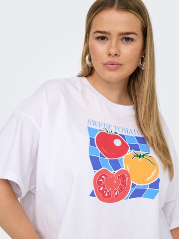 ONLY Carmakoma Koszulka 'CARRUTH' w kolorze biały