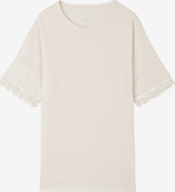 INTIMISSIMI Pajama Shirt 'Romance Yourself' in Beige: front