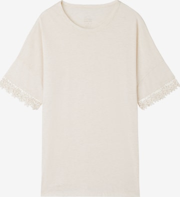 INTIMISSIMI Pajama Shirt 'Romance Yourself' in Beige: front