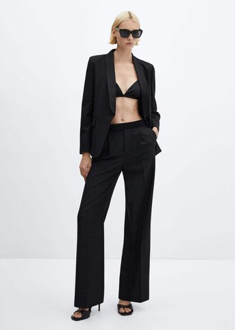 MANGO Wide leg Pleat-Front Pants 'Party' in Black