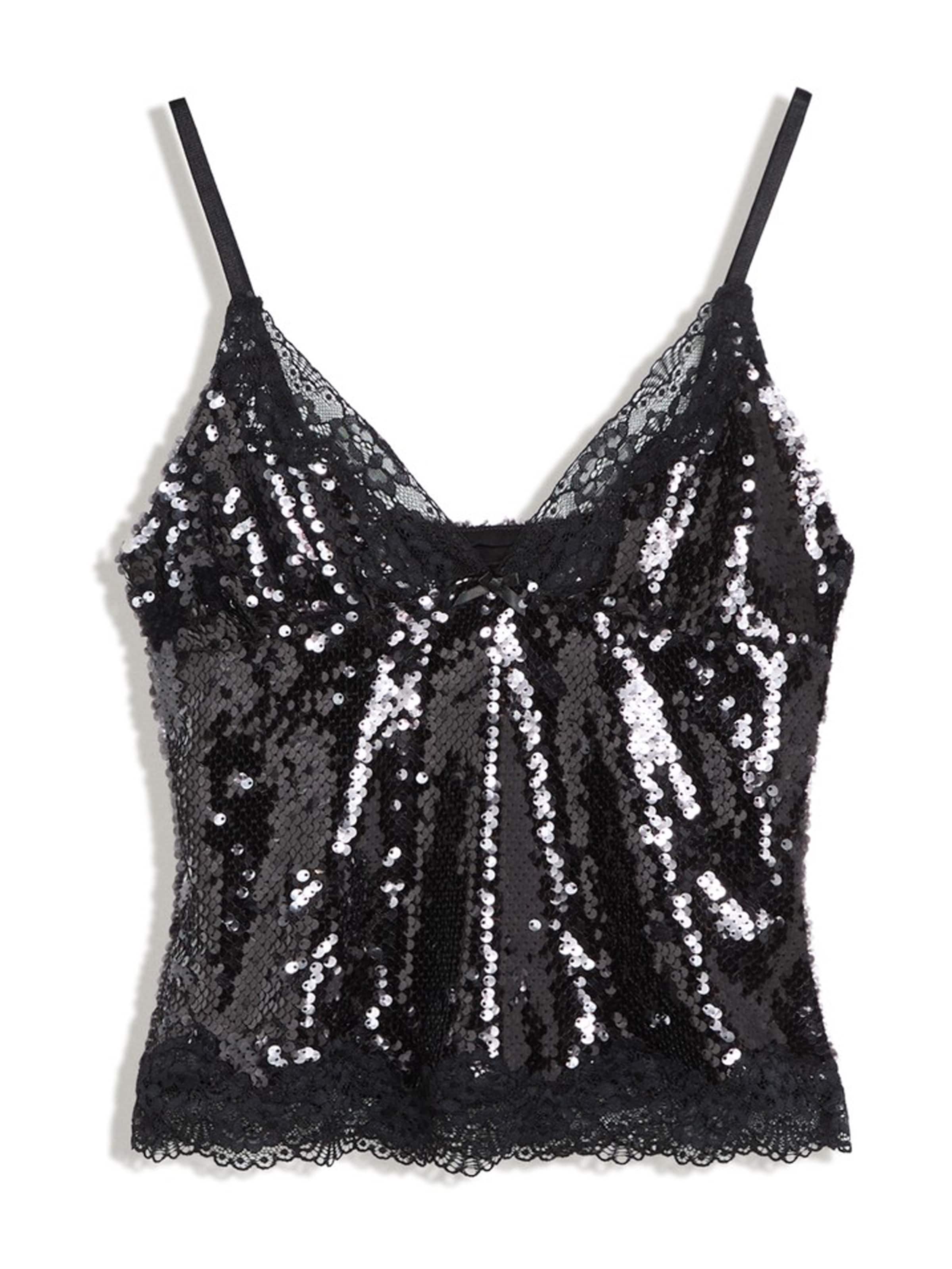 Bershka Top in Black: front