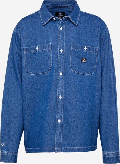 Marškiniai iš CONVERSE, spalva – tamsiai (džinso) mėlyna / juoda / balta, Prekių apžvalga