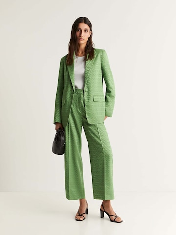 Scalpers Wide leg Trousers with creases 'Jac' in Green