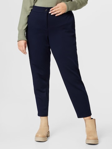 Tom Tailor Women + Slimfit Chino kalhoty – modrá: přední strana