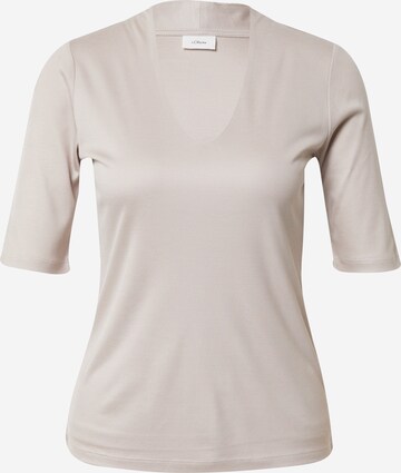 T-shirt s.Oliver BLACK LABEL en beige : devant