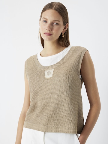 Pull-over Ipekyol en beige : devant