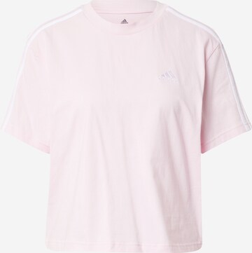 T-shirt fonctionnel 'Essentials 3-Stripes ' ADIDAS SPORTSWEAR en rose : devant