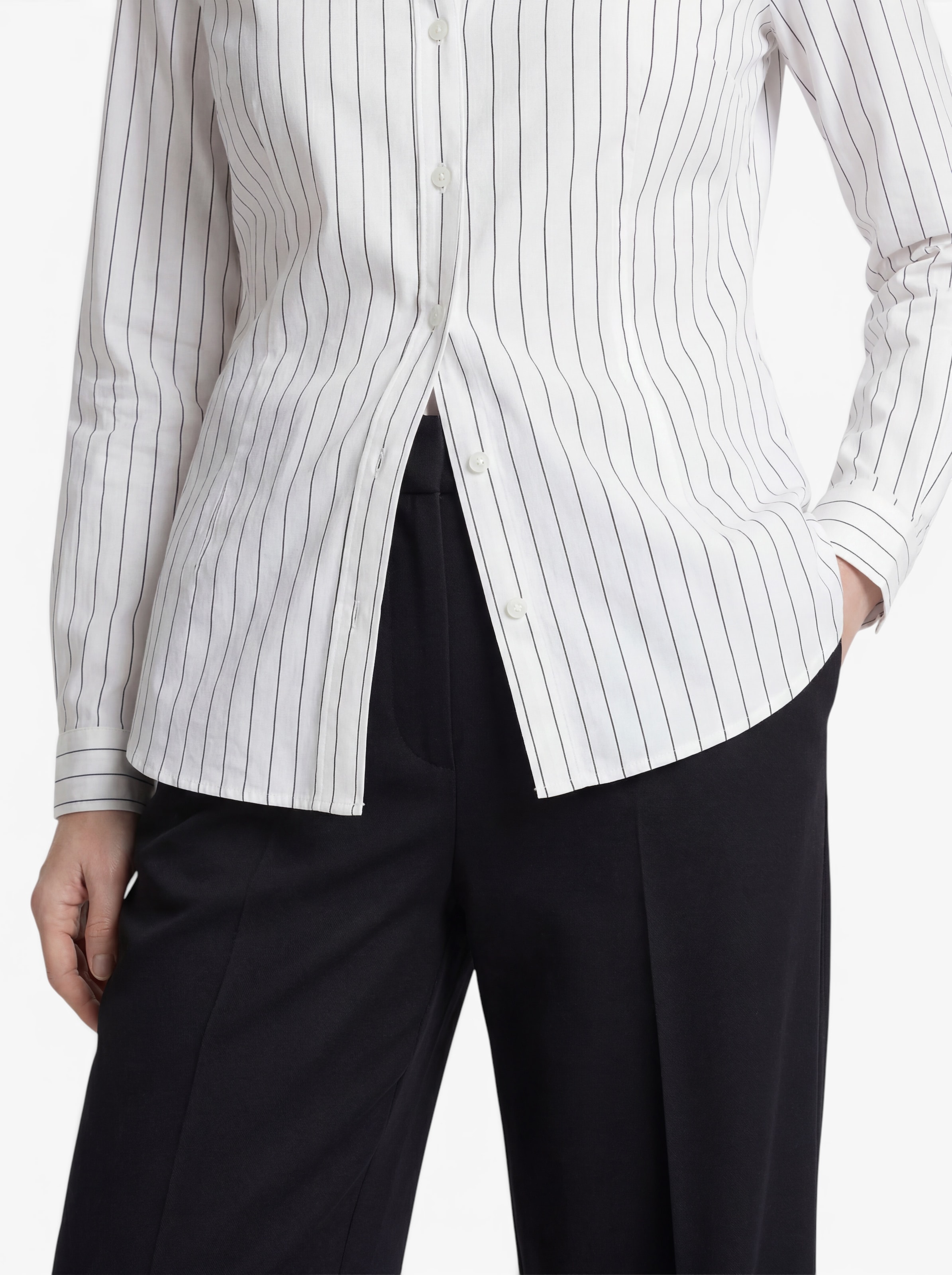 SELECTED Wide leg Pantalon 'SLFMARGO-TARA' in Zwart