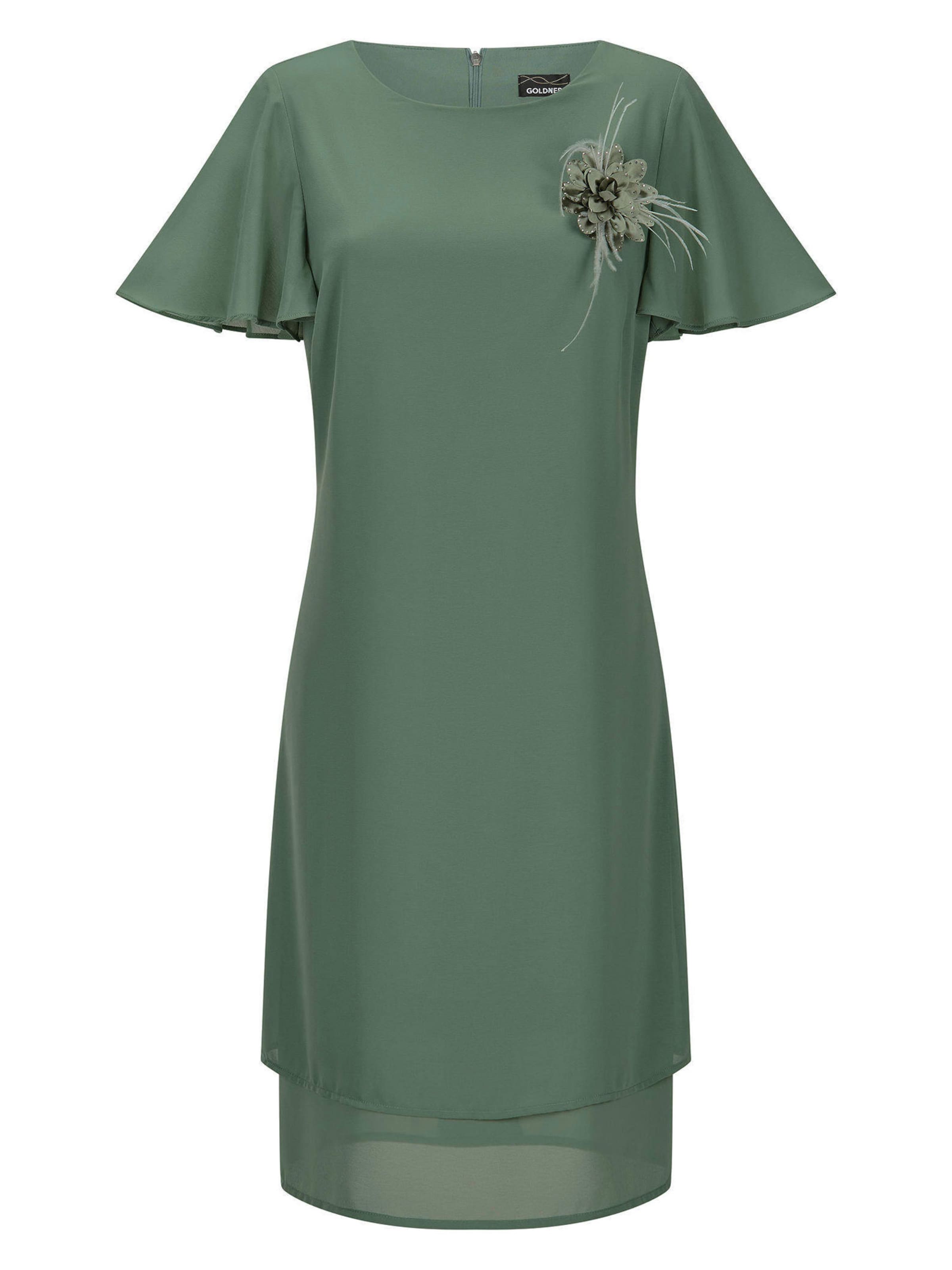 Robe de soirée Goldner en vert : devant