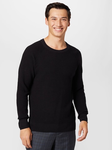 JACK & JONES Sweater in Black: front