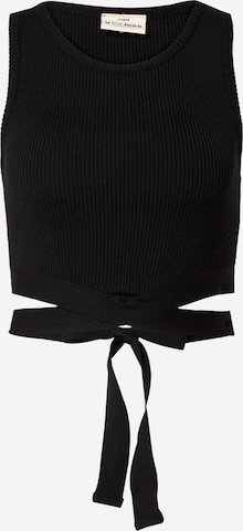 A LOT LESS Knitted Top 'Janina' in Black: front