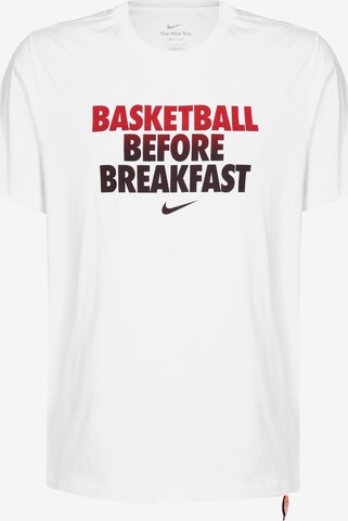 NIKE Performance Shirt 'Bfast' in White: front