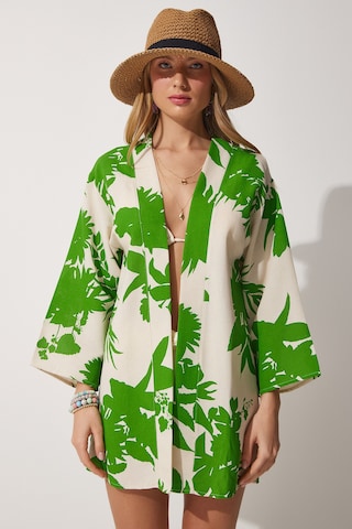 Happiness İstanbul Kimono, värv beež: eest vaates