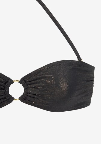 LASCANA Bandeau Bikini in Black