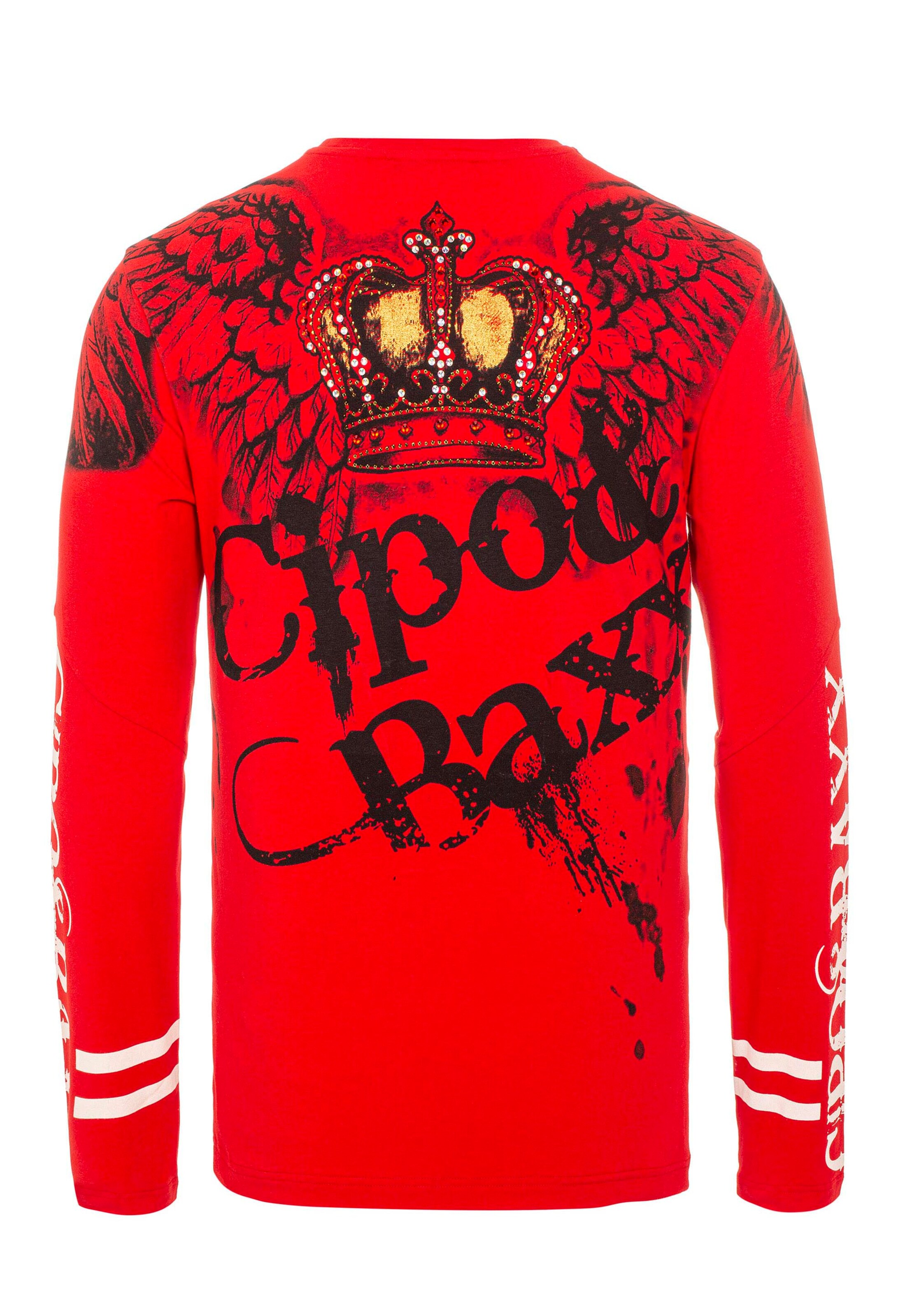 Sweat-shirt CIPO & BAXX en rouge