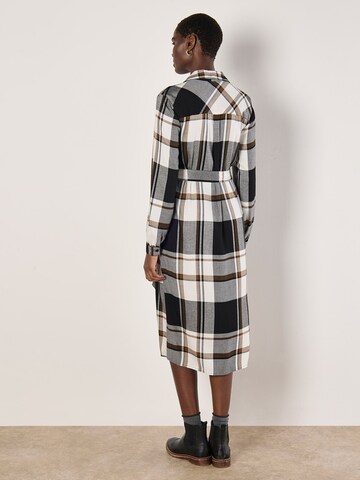 Apricot Large Check Shirt Midi Dress ' ' in Schwarz