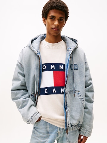 Tommy Jeans Демисезонная куртка в Синий: спереди