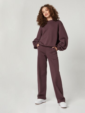 A LOT LESS Wide leg Trousers 'Evie' in Brown