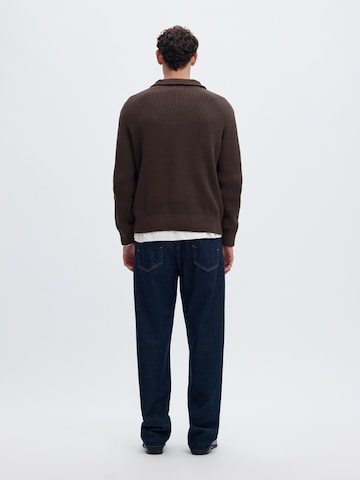 Pull-over 'SLHDRY' SELECTED en marron