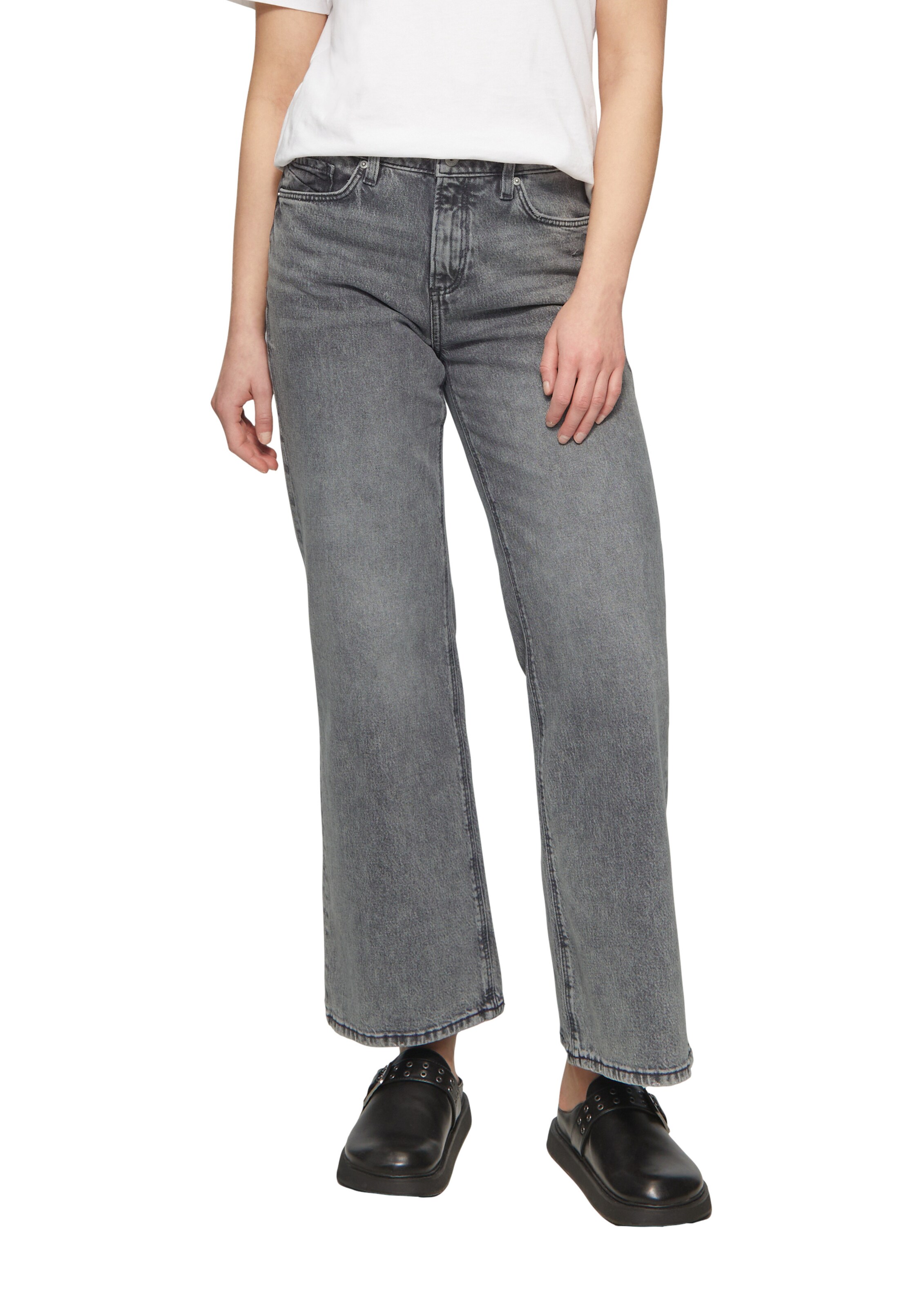 Wide Leg Jean 'Catie' QS en gris : devant