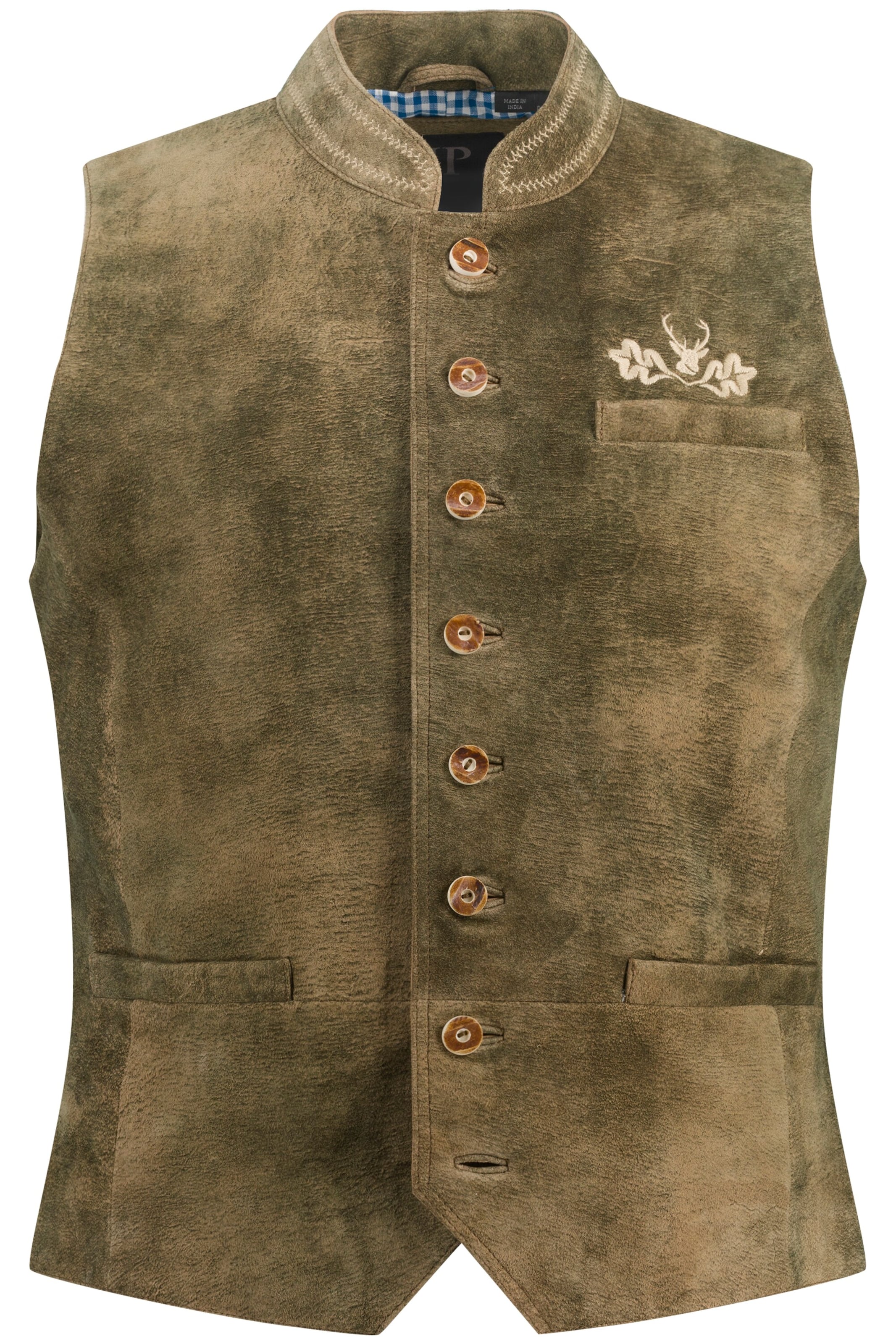 JP1880 Weste in Grün: Vorderseite