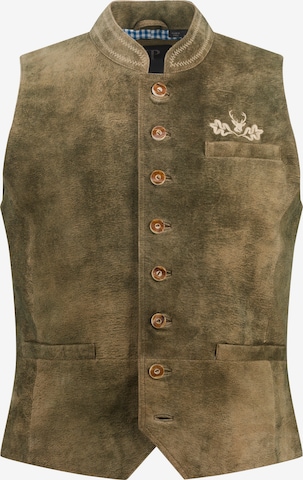 JP1880 Traditional Vest in Green: front