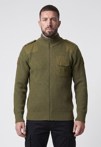 Brandit Strickjacke in Grün: Vorderseite