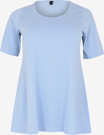 Yoek Shirt in Blauw: voorkant