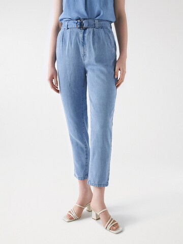 Salsa Jeans Slim fit Pleat-Front Pants in Blue: front