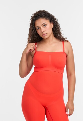 Bandeau Soutien-gorge 'Second Skin' Lykkeland Atelier en rouge : devant
