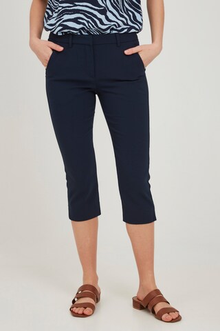 Fransa Slimfit Broek in Blauw: voorkant