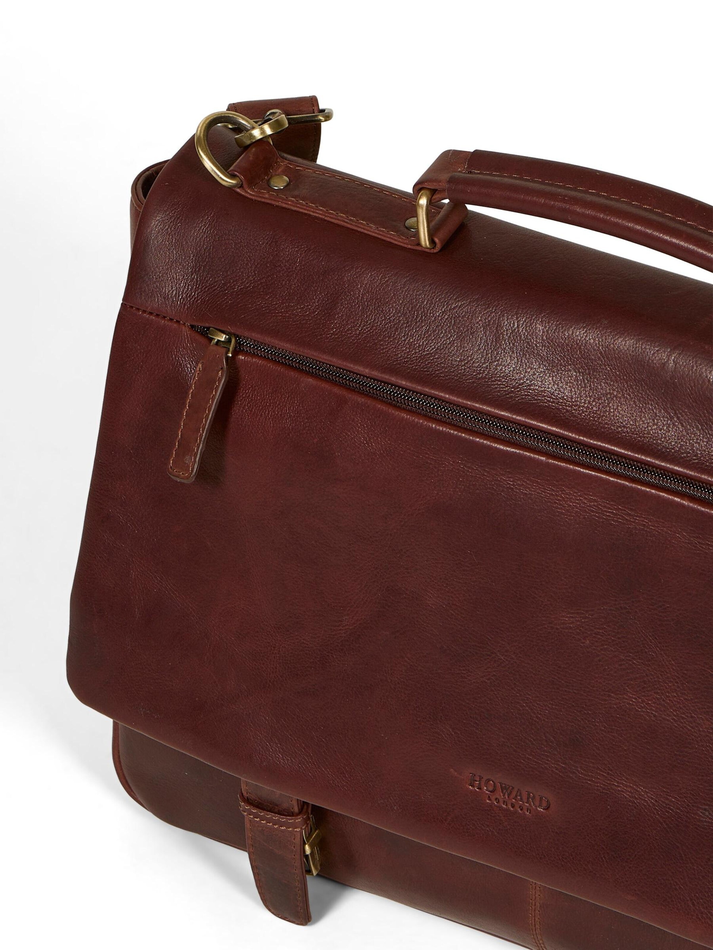 Valigetta ventiquattrore 'Howard Briefcase Edmond Brown' di Howard London in marrone