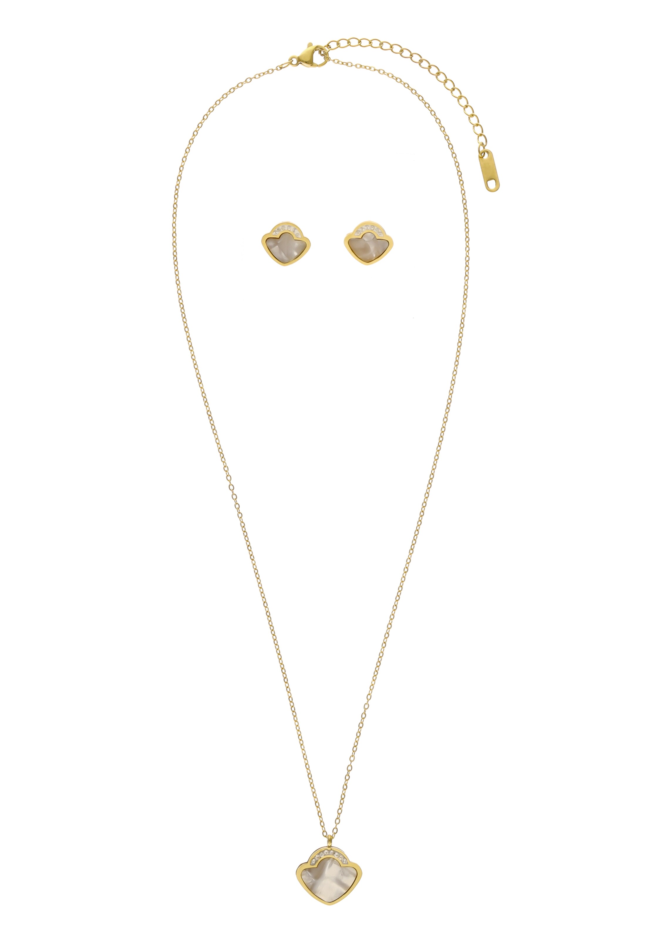 usha FESTIVAL Sieraden set in Goud: voorkant