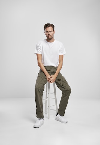 Brandit Slim fit Cargo Pants 'Adven' in Green