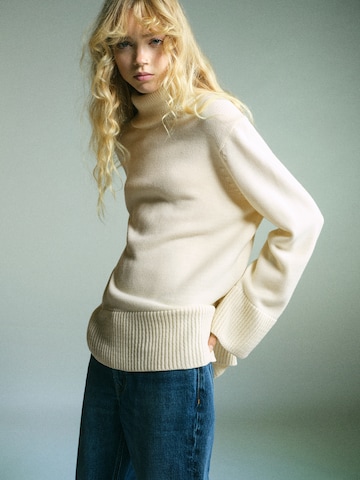 MANGO Pullover 'Roger' i beige: forside