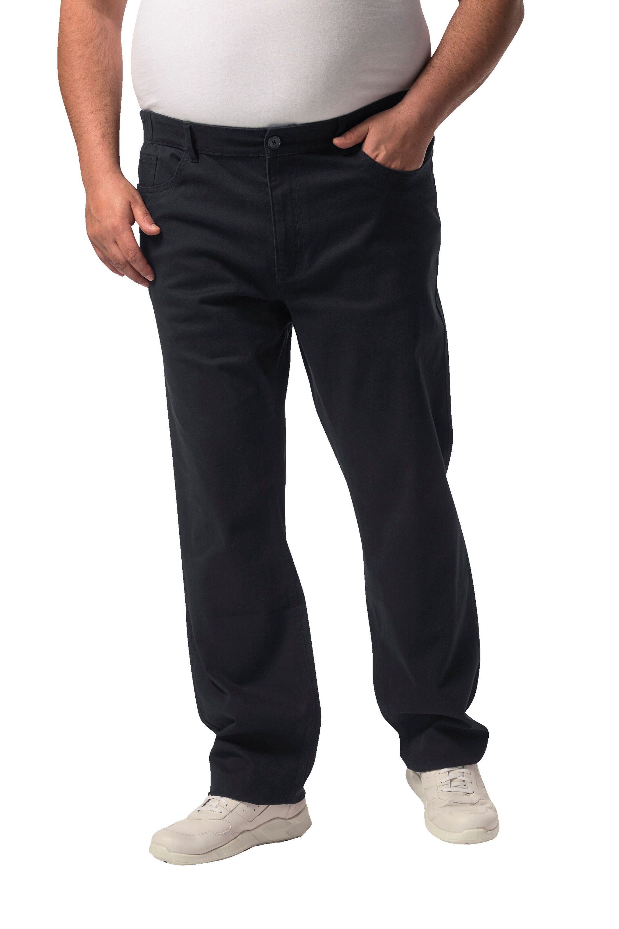 Men Plus Regular Hose in Schwarz: Vorderseite