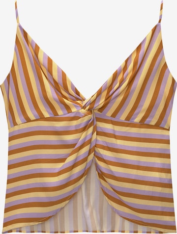 Pull&BearTop - smeđa boja: prednji dio