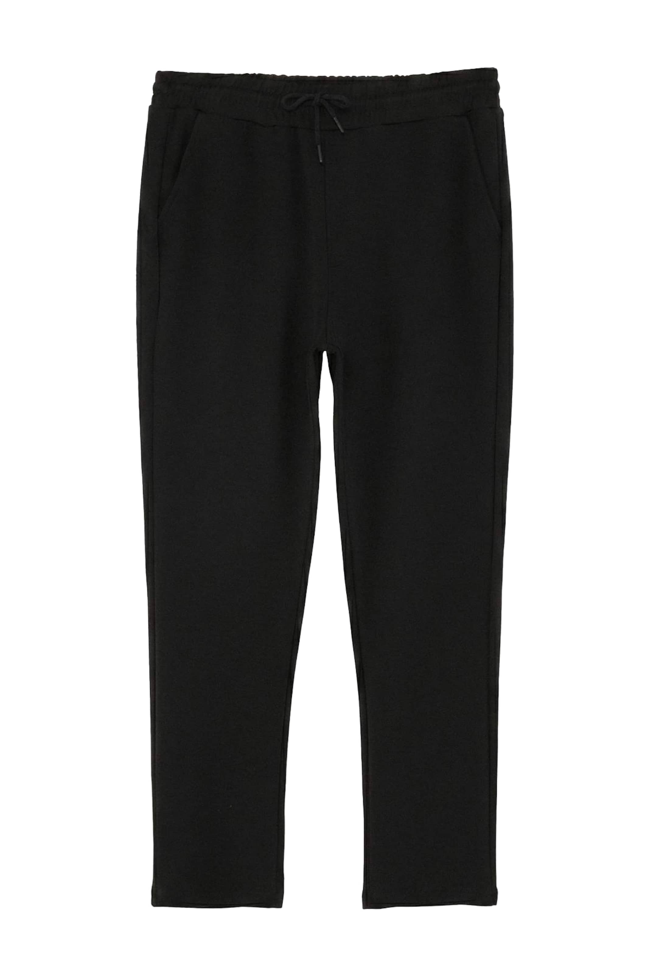 Trendyol - regular Pantalón en negro: frente