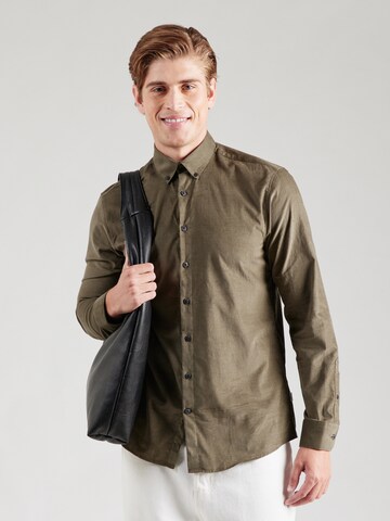 Lindbergh - Ajuste regular Camisa en verde: frente