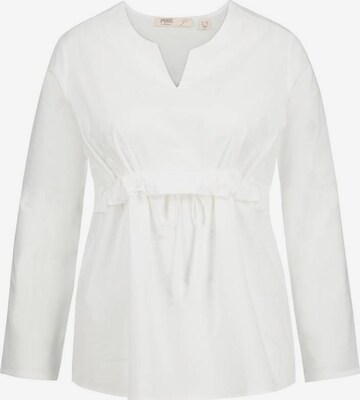 Ulla Popken - Blusa en blanco: frente