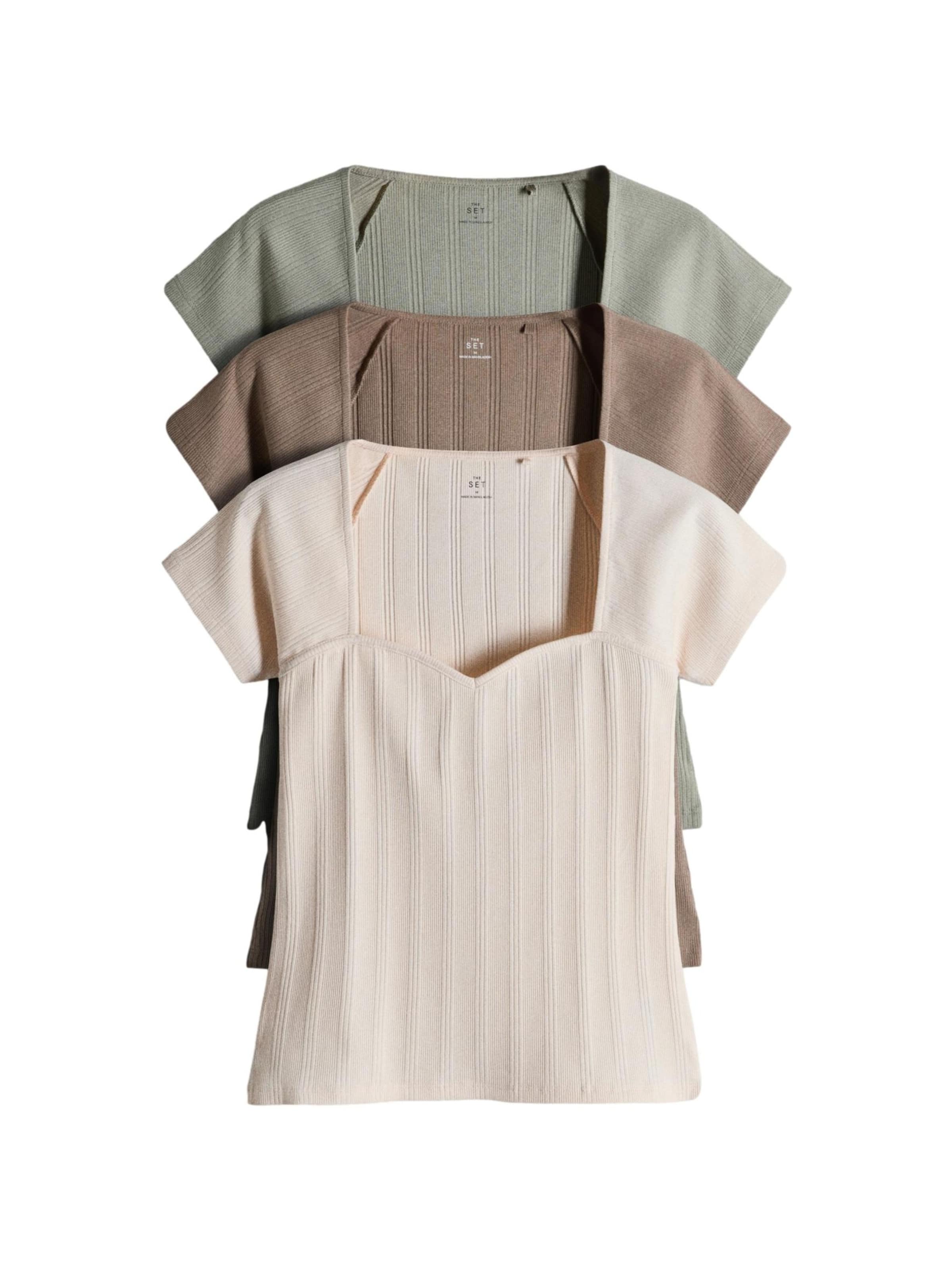 The Set Shirt in Beige: front