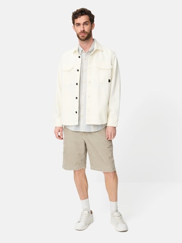 CAMEL ACTIVE Regular Fit Kurzarmhemd aus Leinenmix in Weiß