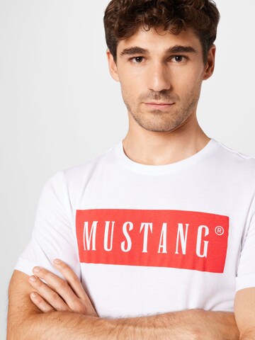 MUSTANG T-Shirt 'Alex' in Weiß