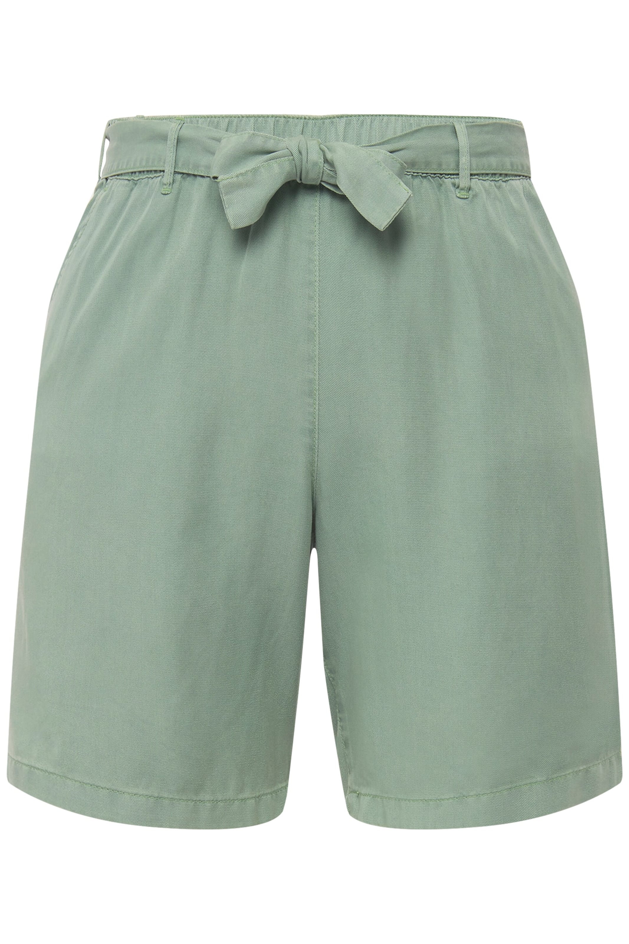 Ulla Popken Regular Shorts in Grün: Vorderseite