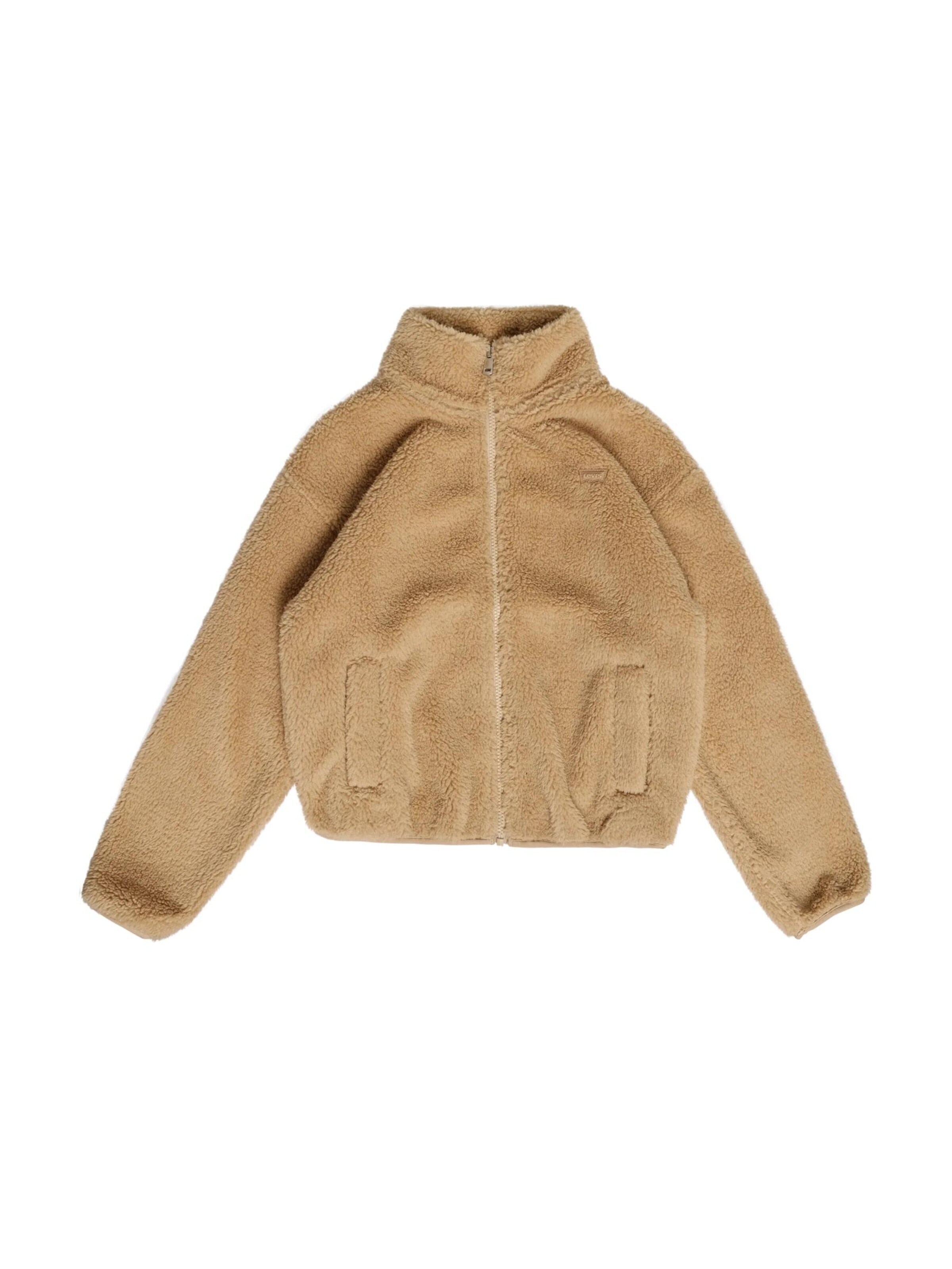 Levi's Kids Winterjacke 'LEVI'S kids LVG SHEPPA ZIP UP JACKET GIUBBINO'‌‌‌‌‌‌‌‌‌‌ in Beige: Vorderseite