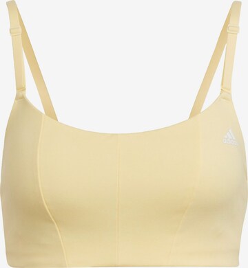 ADIDAS SPORTSWEAR Sports Bra 'Studio Light-Support' in Yellow: front