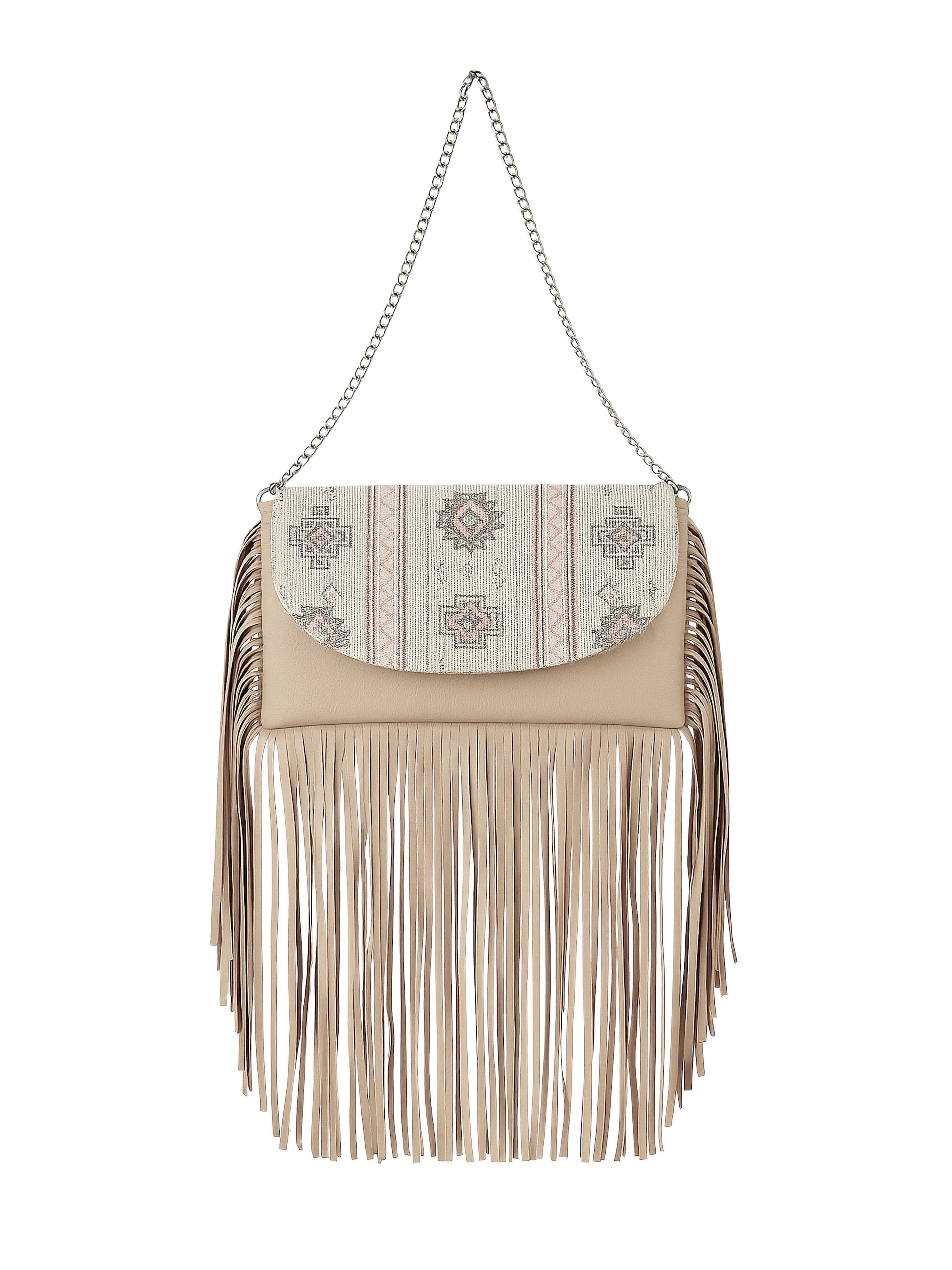 COLLEZIONE ALESSANDRO Crossbody Bag 'Apache' in Beige: front