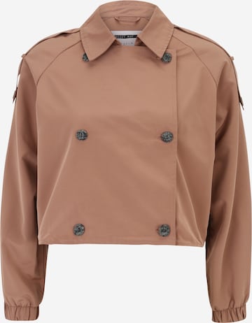 Noisy May Petite Between-Season Jacket 'LIX' in Brown: front