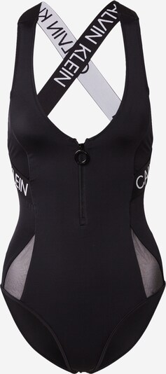 Costume intero Calvin Klein Swimwear di colore nero / bianco, Visualizzazione prodotti
