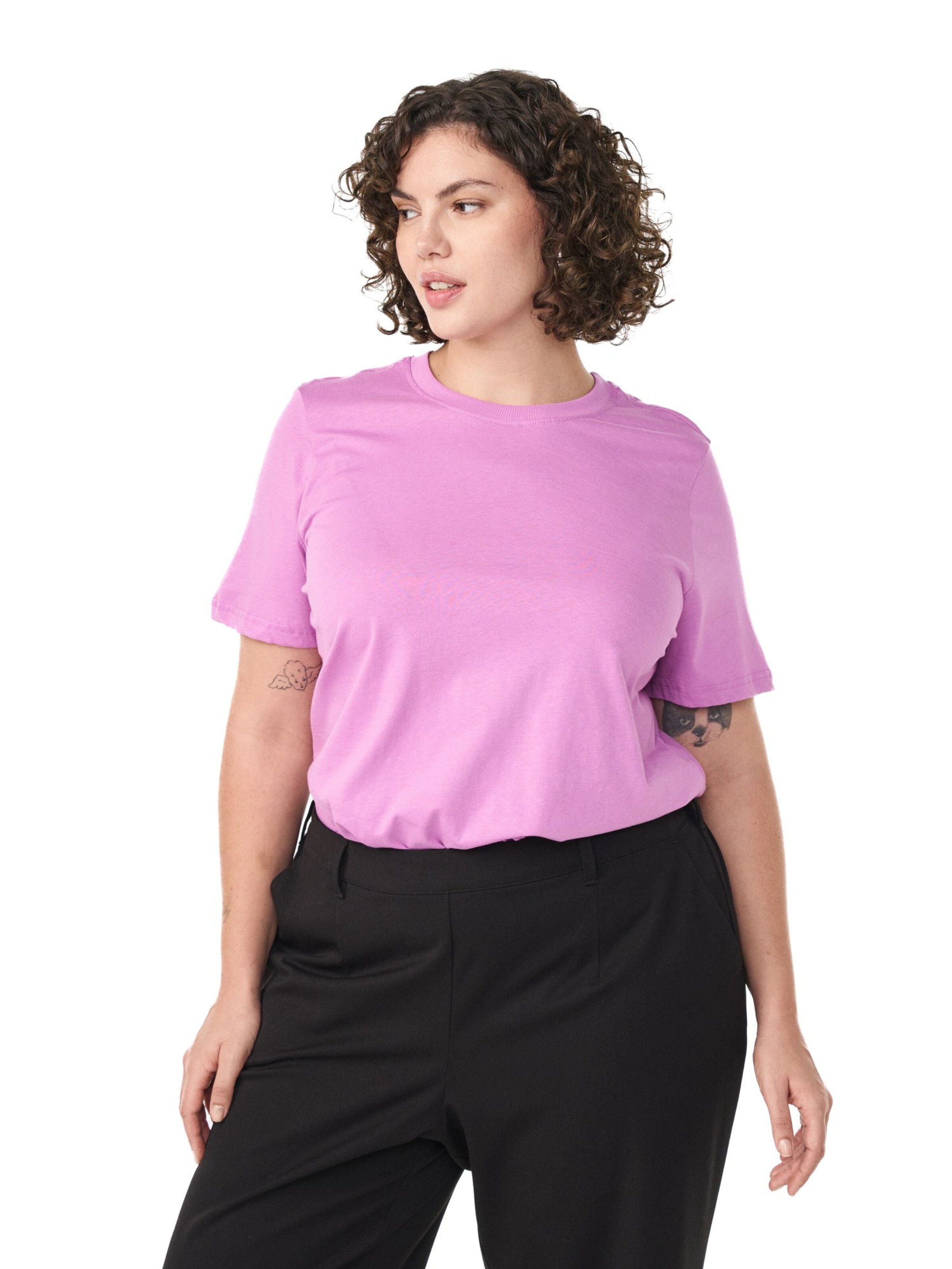 Tricou 'Charlin' de la Zizzi pe mov: față